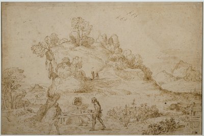 Landscape and Figures by Annibale Carracci